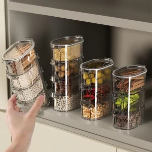 Stackable Plastic Food Storage Containers
